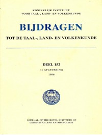Bijdragen tot de Taal-, Land-en Volkenkunde: deel 152 1e Aflevering (1996)