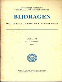 Bijdragen tot de Taal-, Land-en Volkenkunde: deel 152 4e Aflevering (1996)