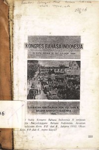 Kongres bahasa Indonesia di Kota Medan 28 Oktober - 2 November 1954