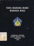 Tata bahasa baku bahasa bali