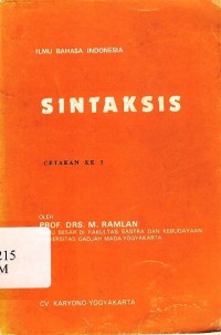 Ilmu bahasa indonesia sintaksis