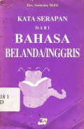 Kata serapan dari bahasa belanda/inggris