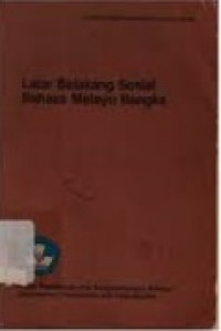 Latar belakang sosial bahasa melayu bangka