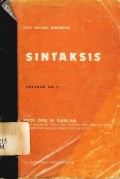 Ilmu bahasa indonesia : Sintaksis