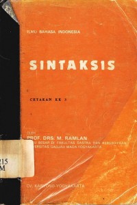 Ilmu bahasa indonesia : Sintaksis