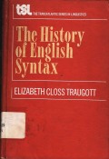 The history of english syntax