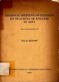 Regional meeting of experts on teaching of english in asia