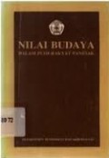 Nilai budaya dalam puisi rakyat panesak