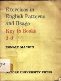 Exercises in English patterns and usage: Key to books 1 to 5