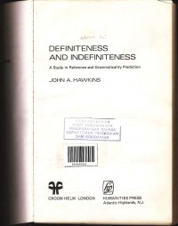 Definiteness and indefiniteness : A study in reference and gramaticality prediction