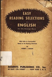 Easy reading selections in english for the foreign born