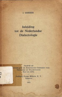 Inleiding tot de Nederlandse Dialectologie