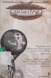 Susastra: Jurnal ilmu sastra dan budaya