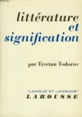 Litterature et signification