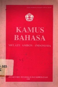 Kamus Bahasa Melayu Ambon - Indonesia