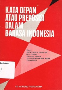 Kata depan atau preposisi dalam bahasa IOlndonesia