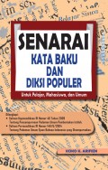 Senarai : kata baku dan diksi populer