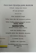 Pagi dan Tjuajta jang Ranum; Sadjak-Sadjak