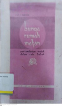 Bunga rumah makan: Pertundjukan watak dalam satu babak