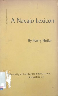 A navajo lexicon