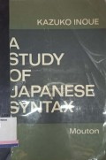 A study of Japanese syntax