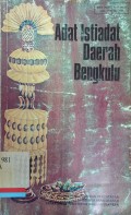 Adat istiadat daerah bengkulu