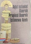 Adat istiadat daerah propinsi Daerah Istimewa Aceh