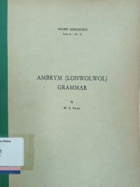 Ambrym (lonwolwol) grammar