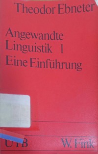 Angewandte linguistik 1 : Eine einfuhrung