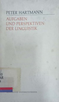 Aufgaben und perspektiven der linguistik