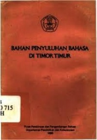 Bahan penyuluhan bahasa di timor timur