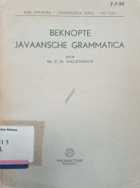 Beknopte javaansche grammatica