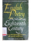 English poetry of the mid and late eighteenth century : An historical anthology