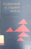 Fundamentals of linguistic analysis