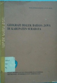 Geografi dialek bahasa Jawa di Kabupaten Surabaya