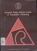 Geografi dialek bahasa sunda di kabupaten karawang