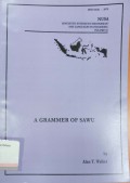 Grammar of Sawu Volume 13