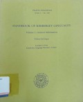 Handbook of kimberley languages volume 1