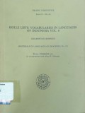 Holle lists: vocabularies in languages of Indonesia vol. 8 Kalimantan (Borneo)