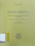 Holle lists: vocabularies in languages of Indonesia vol.11: Celebes ,Alor, Ambon, Irian Jaya, Madura and Lombok