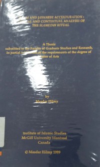 Islam and javanese acculturation: textual and contextual analysis of the slametan ritual