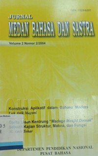 Jurnal Medan Bahasa dan Sastra