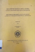 Kelompok Bahasa Bima-Sumba Kajian Linguistik Historis Komparatif