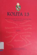 Kolita 13 (Konferensi Linguistik Tahunan Atma Jaya ketiga belas tingkat internasional
