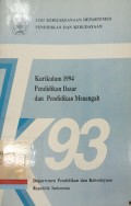 Kurikulum 1994 pendidikan dasar dan pendidikan menengah