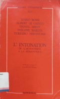 L'Intonation De L'acoustique a La Semantique