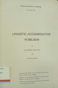 Linguistic Accommodation in Belgium