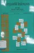 Linguistik Indonesia: Jurnal Ilmiah Masyarakat Linguistik Indonesia, Vol. ke-34, Nomor 2 (Agustus 2016)