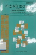 Linguistik Indonesia: Jurnal Ilmiah Masyarakat Linguistik Indonesia, Vol. ke-36, Nomor 1 (Februari)