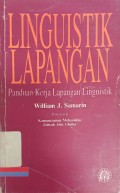 Linguistik lapangan : Panduan kerja lapangan linguistik